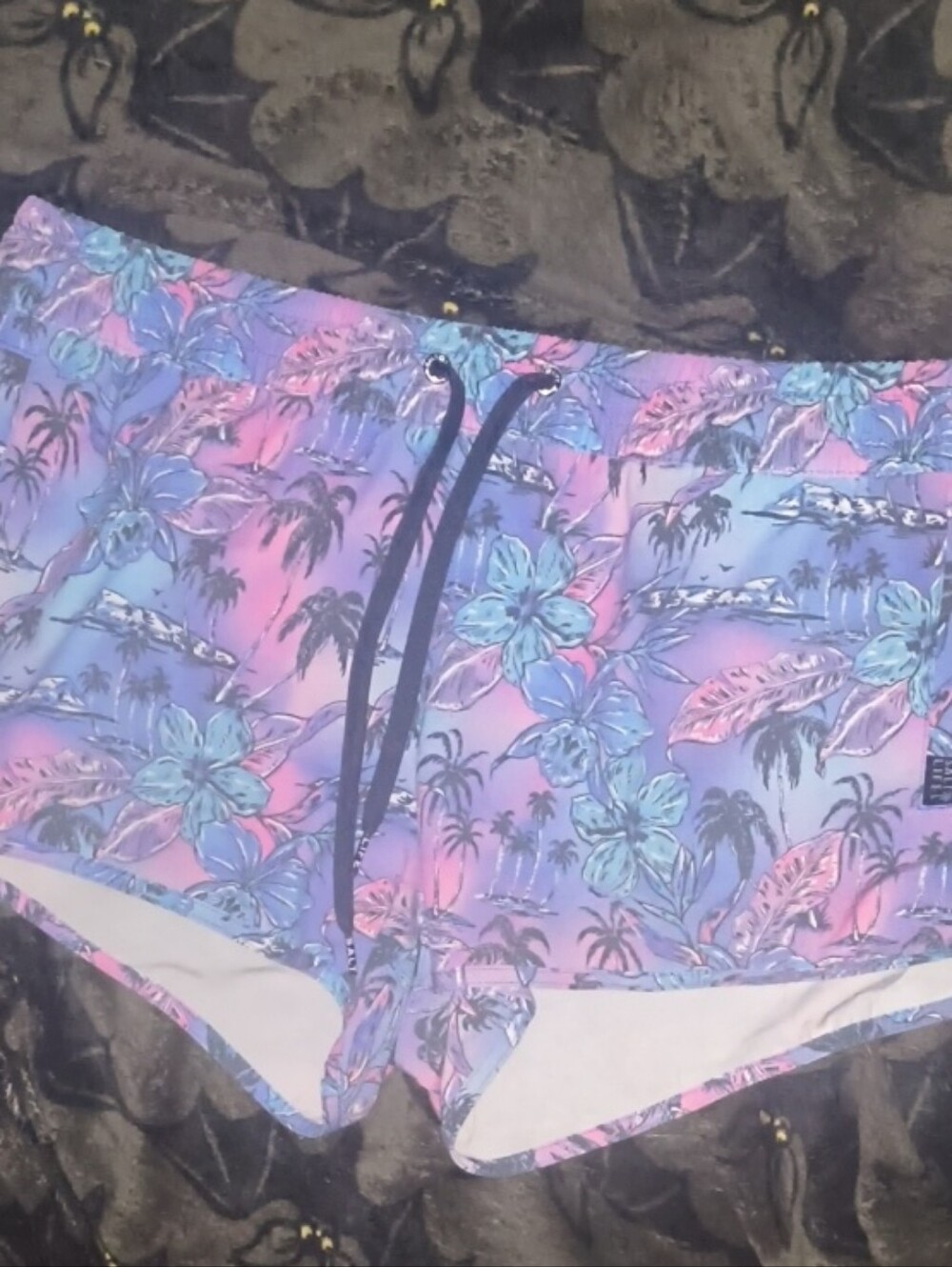 Salt Life Pink Purple Blue Tropical Floral Athletic Shorts